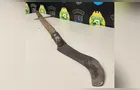 Terror em casa: homem ameaça companheira com facão e foice em PG