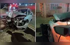 Motorista fica ferida após carro atingir muro de residência em PG