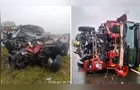 Motorista fica em estado grave após colisão com caminhão na PR-340 em Tibagi