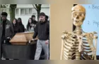 Estudantes sepultam esqueleto usado em aulas após descobrirem que era de um humano