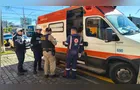 Pai e filha são atropelados por motocicleta no bairro Nova Rússia em PG