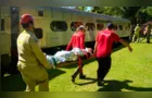 Bombeiros realizam simulado de descarrilamento de trem com múltiplas vítimas na Serra do Mar
