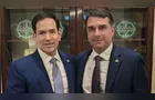 Flávio se encontra com vice de Trump e secretário de Estado dos EUA