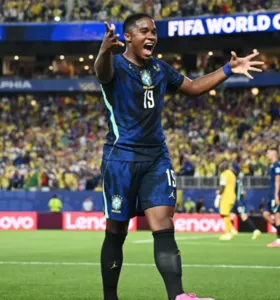Endrick, atacante da Seleção Brasileira em duelo contra o Haiti