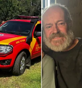 O homem foi encontrado pela equipe do Corpo de Bombeiros