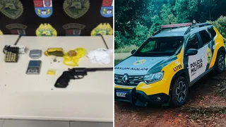 Denúncia de tráfico termina com apreensão de drogas e revólver em PG