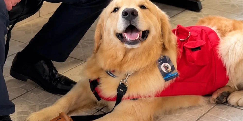 “Teddy” vai uma vez por semana ao local para participar das audiências