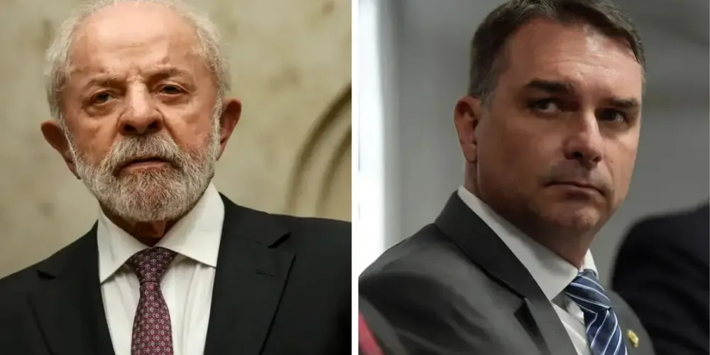 Luiz Inácio Lula da Silva e Flávio Bolsonaro