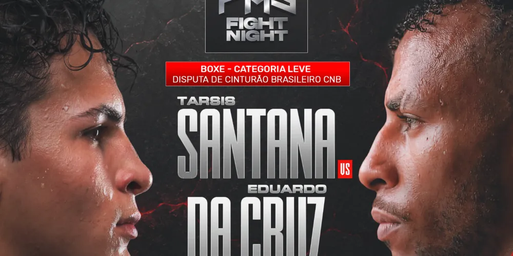 O principal combate da noite será válido pelo Cinturão Brasileiro CNB, na categoria leve do boxe, entre Tarsis Santana e Eduardo da Cruz