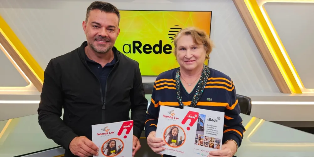 Eloir Rodrigues, diretor do Grupo aRede e Cirlei Simão Pauliki, presidente do Instituto Mundo Melhor