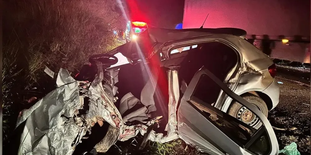 Grave acidente matou três na BR-153, no Paraná