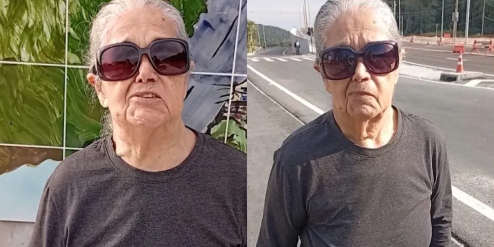 Idosa de 92 realiza sonho ao caminhar na Ponte de Guaratuba