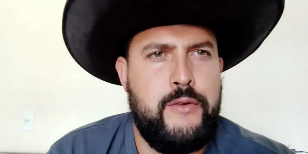 Zé Trovão em vídeo no seu canal do Telegram antes de ser preso