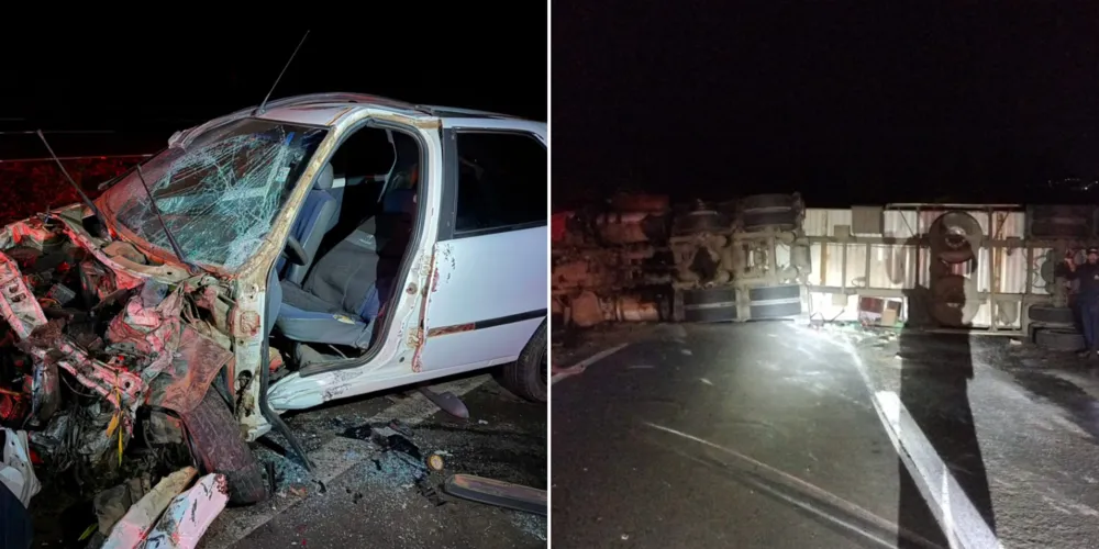 O motorista do Palio ficou em estado grave, foi socorrido e encaminhado ao Hospital de Telêmaco Borba
