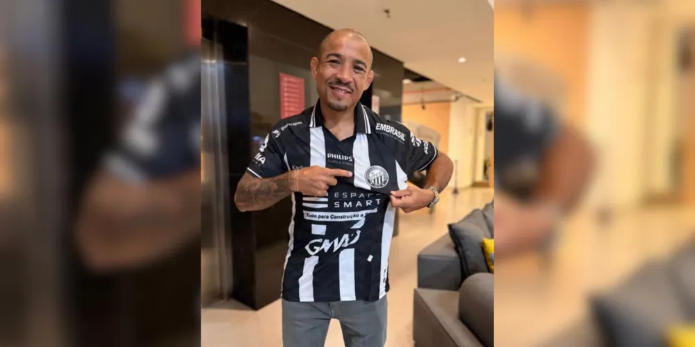 O ex-campeão do UFC e do WEC, José Aldo, vestiu uma camisa do Operário