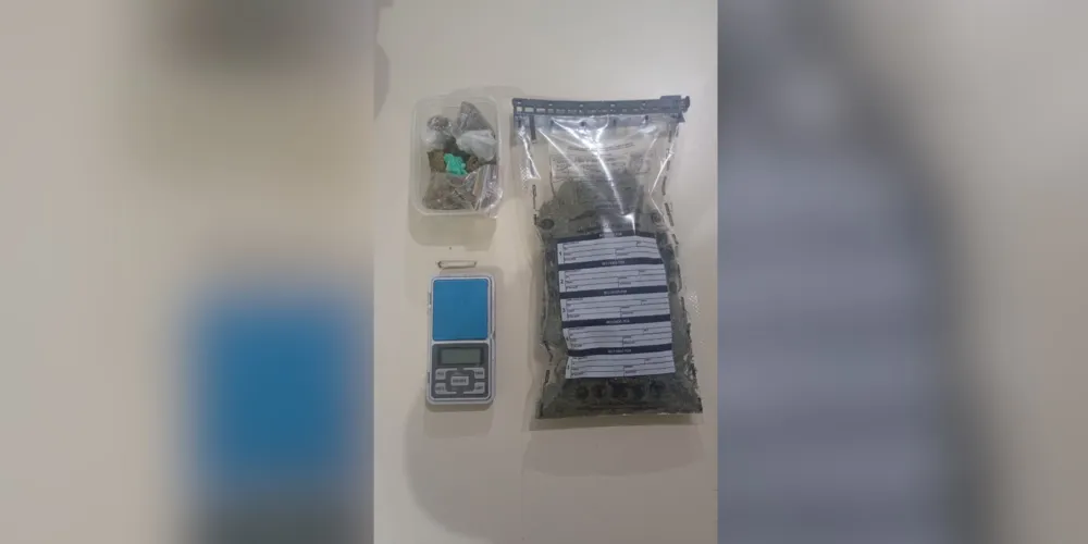 Foram apreendidas 117 gramas de maconha
