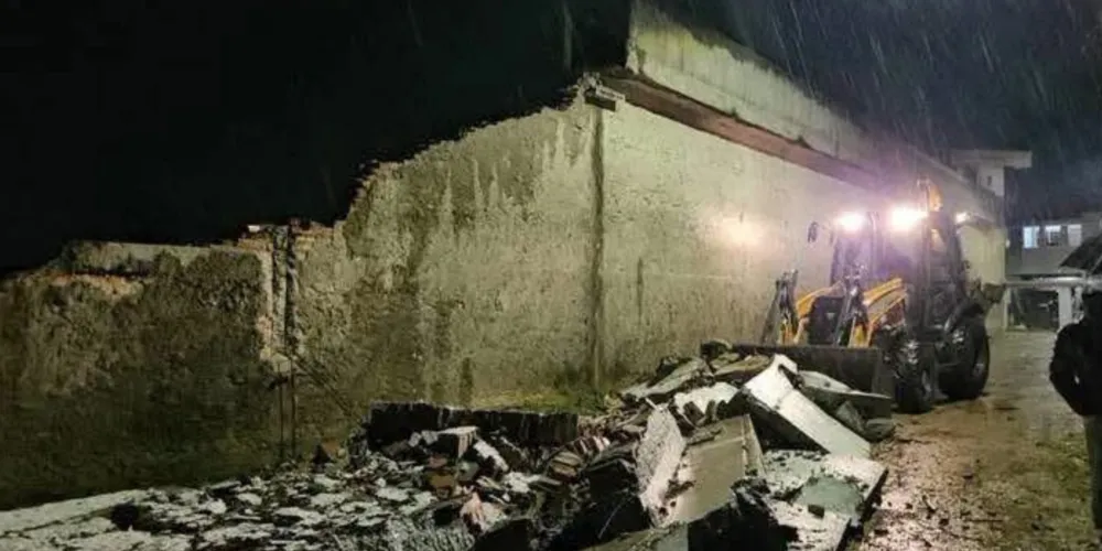 Em aproximadamente uma hora, foram registrados cerca de 19 milímetros de chuva