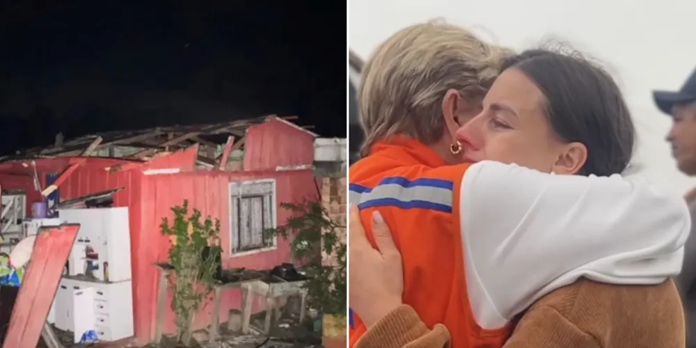Durante a visita, a prefeita, acompanhada da Levamos a Defesa Civil de Ponta Grossa, levou doações e prestou solidariedade às famílias que perderam suas casas após o tornado