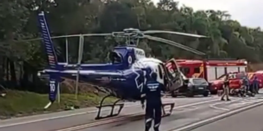 O acidente deixou sete pessoas feridas e mobilizou equipes do bombeiros, defesa civil e Samu