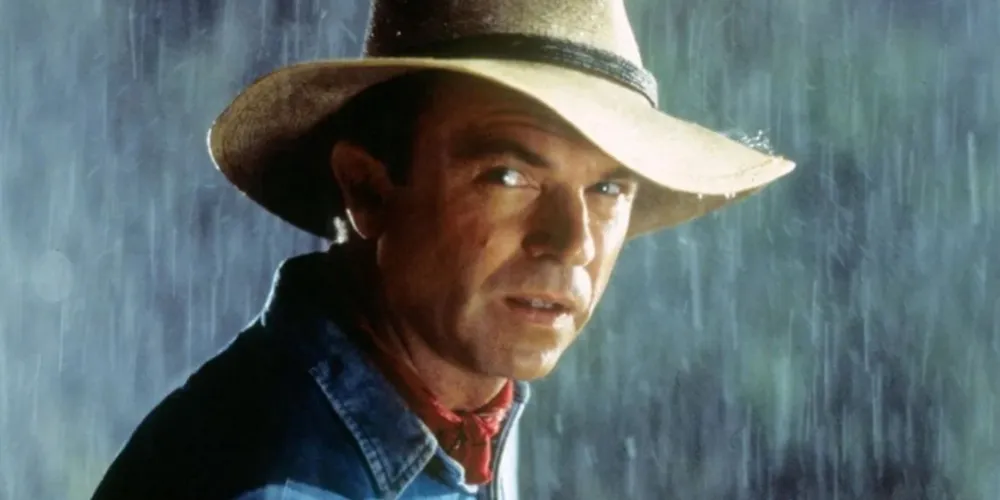 Sam Neill ficou mundialmente conhecido por interpretar o paleontólogo Alan Grant na franquia Jurassic Park