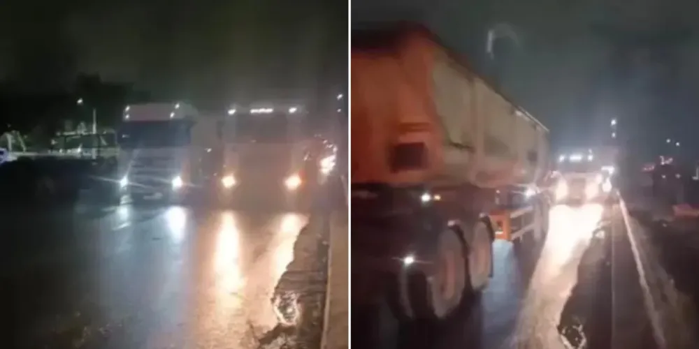 Diversos caminhoneiros iniciaram uma paralisação dos portos de distribuição
