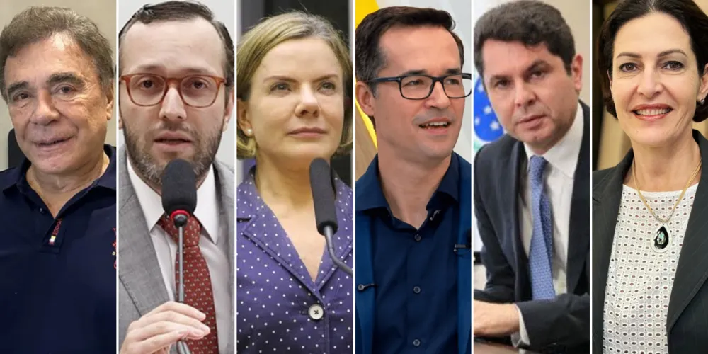 Álvaro Dias, Filipe Barros, Gleisi Hoffmann, Deltan Dallagnol, Alexandre Curi e Cristina Graeml foram citados na pesquisa