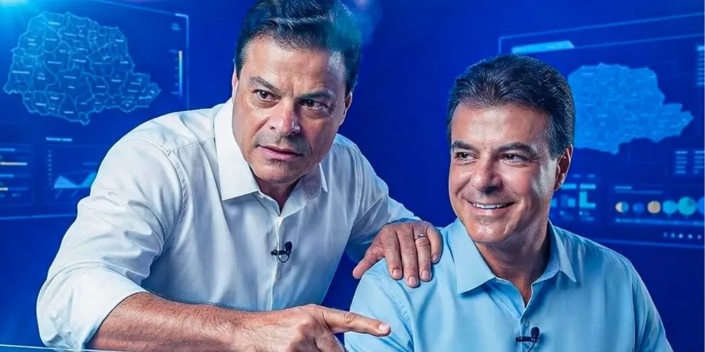 Sandro Alex e Beto Richa em imagem divulgada nas redes sociais