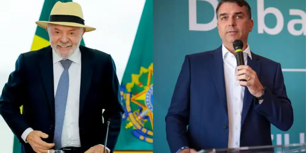 Luiz Inácio Lula da Silva e Flávio Bolsonaro