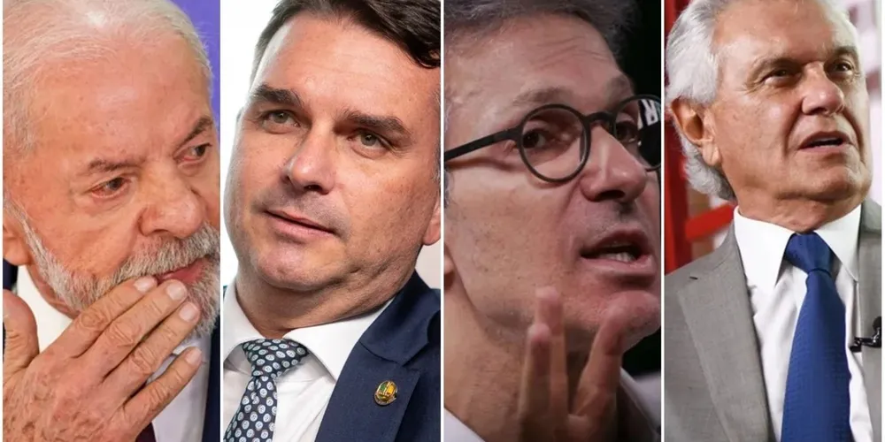 Lula, Flávio, Zema e Caiado