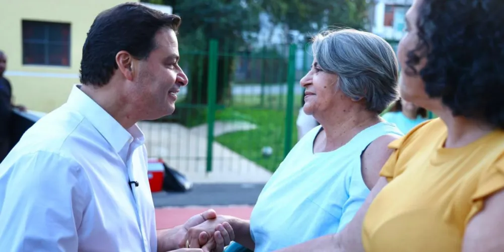 Sandro Alex (à esquerda), candidato ao Governo do Paraná