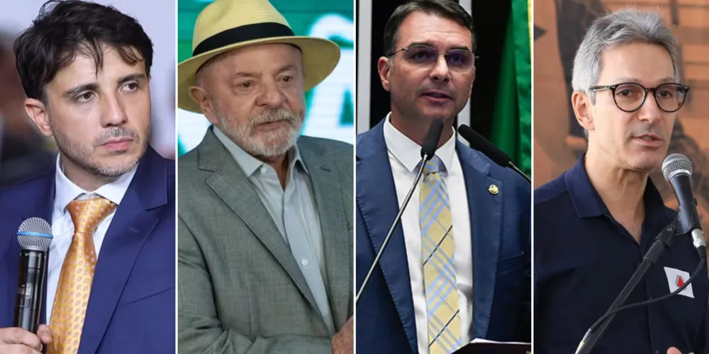 Renan Santos, Lula, Flávio Bolsonaro e Romeu Zema