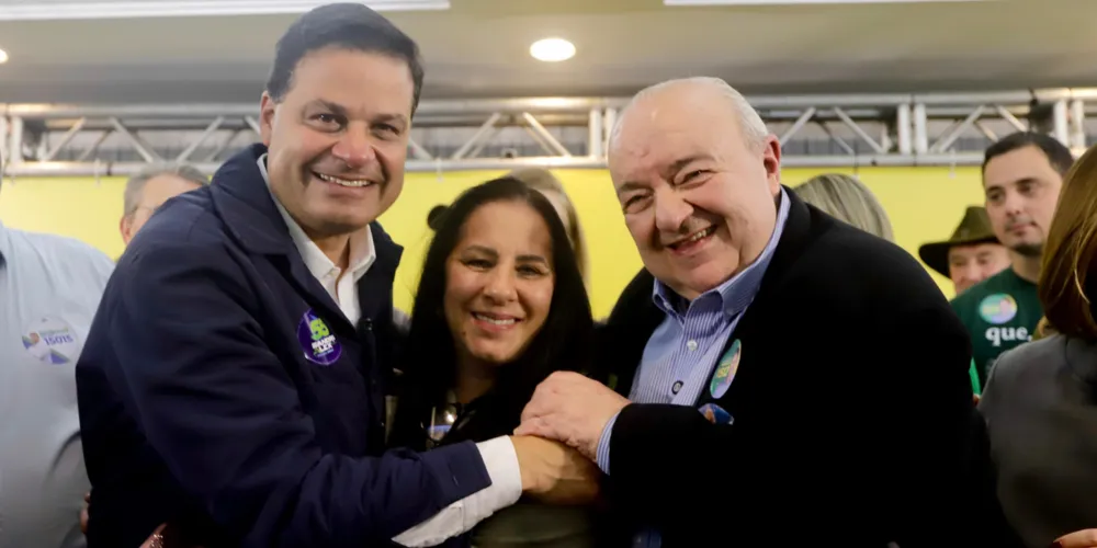 Sandro Alex (à esquerda), candidato ao Governo do Paraná