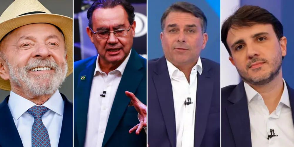 Luiz Inácio Lula da Silva, Augusto Cury, Flávio Bolsonaro e Renan Santos
