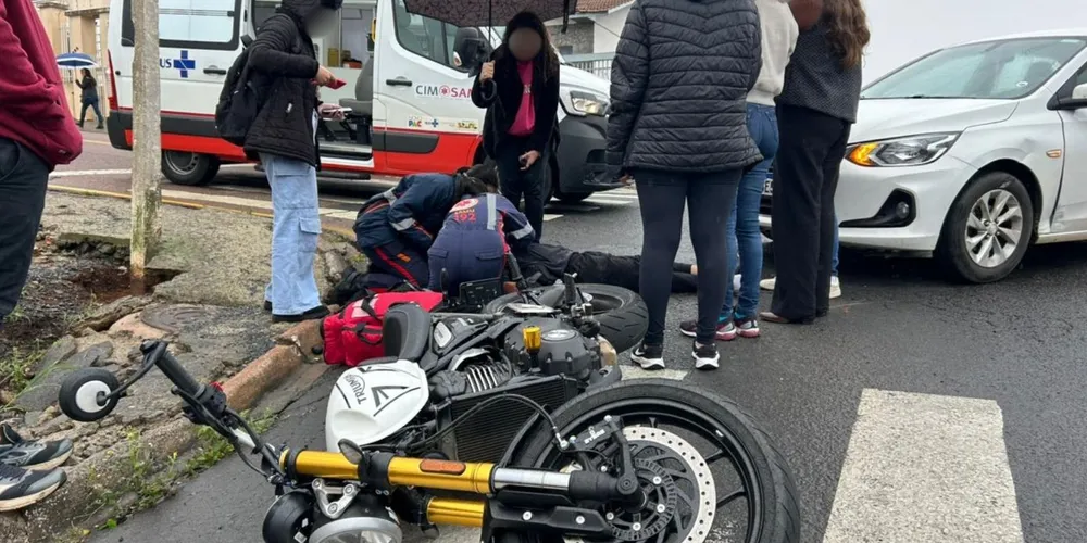 Ele foi atendido por uma equipe do Serviço de Atendimento Móvel de Urgência