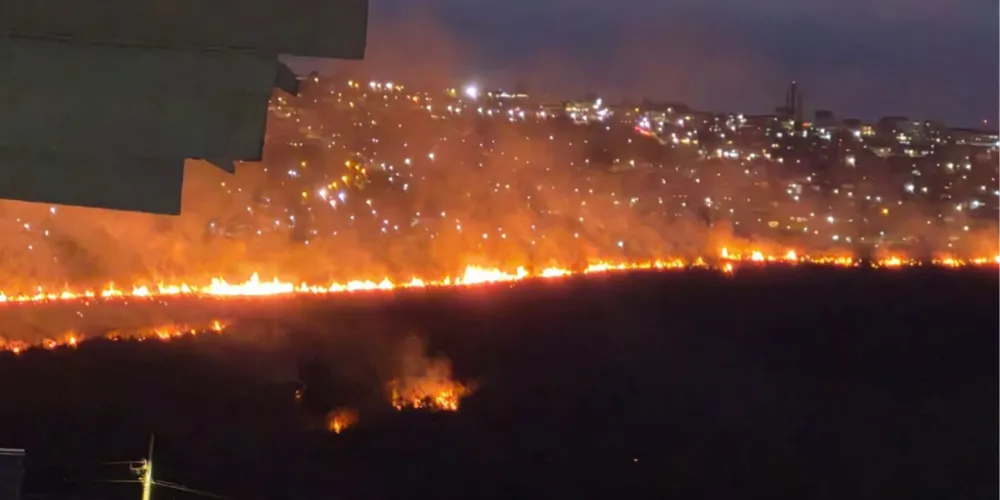 Incêndio aconteceu na região do 'Nova Ponta Grossa'