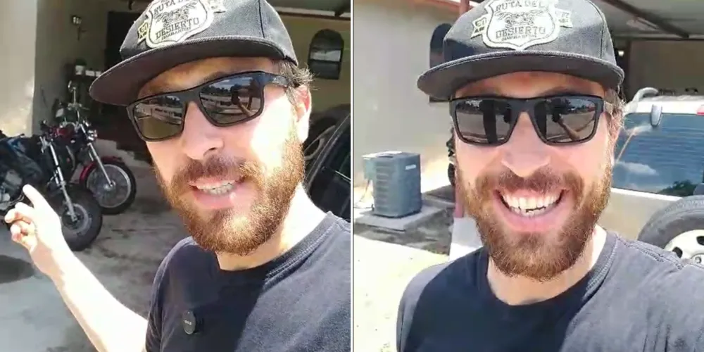 Em vídeo enviado ao Portal aRede, o motociclista contou que passou por enchentes e pela passagem de um tornado no Texas antes de iniciar o retorno a Ponta Grossa