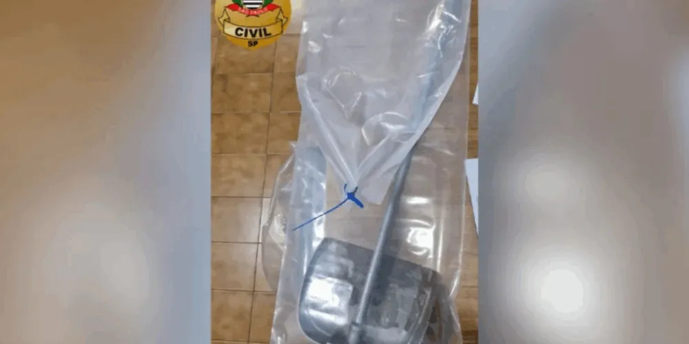 A pá foi apreendida