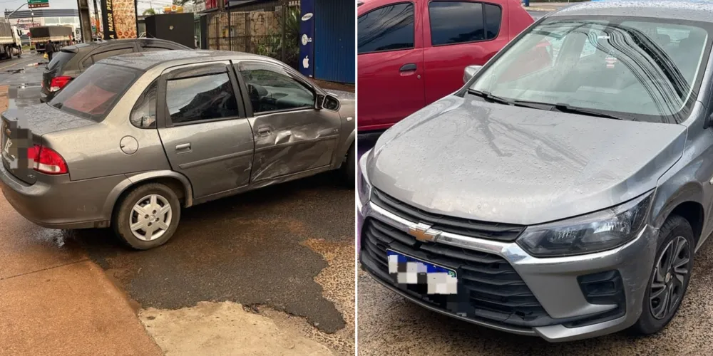 O acidente aconteceu por volta das 16h e envolveu um Chevrolet Classic e um Chevrolet Onix