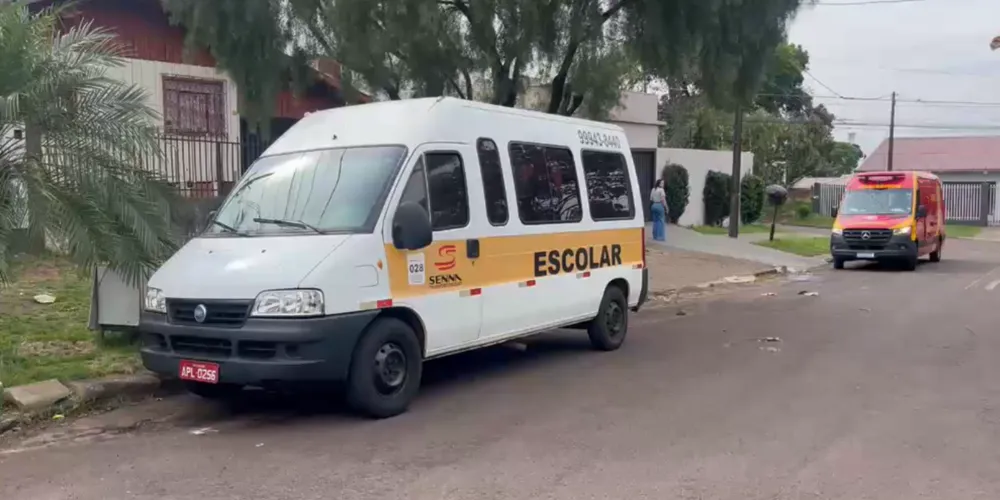 A van estava estacionada em frente à casa do motorista