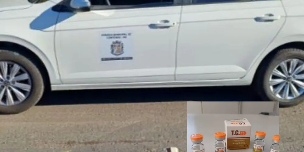 Durante a fiscalização, os policiais localizaram as quatro ampolas do medicamento sem documentação fiscal e sem receita médica, escondidas entre pertences no porta-malas do veículo