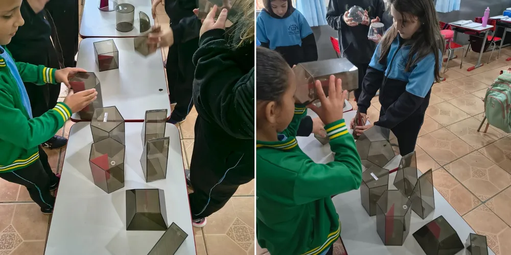 Ao construir diferentes poliedros, os alunos puderam visualizar melhor suas estruturas, identificar semelhanças e diferenças e compreender de maneira concreta a organização de cada forma geométrica