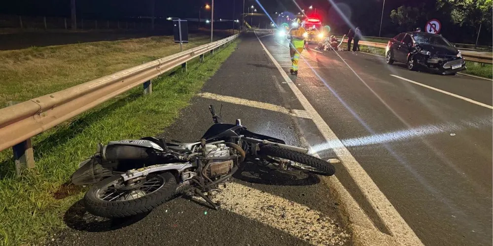 Motociclista de 23 anos morreu no local do acidente