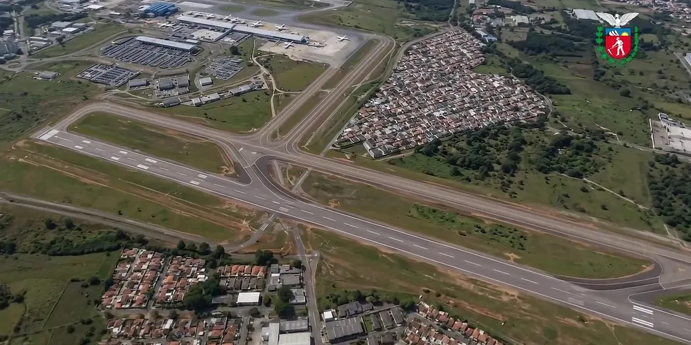 Projeção da nova pista do Aeroporto Afonso Pena