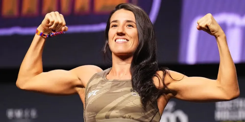Marina Rodriguez em evento de pesagem do UFC