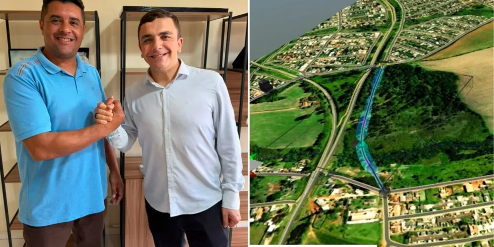 O vereador Fábio Silva esteve com Aliel e destacou o impacto que a obra  para a população