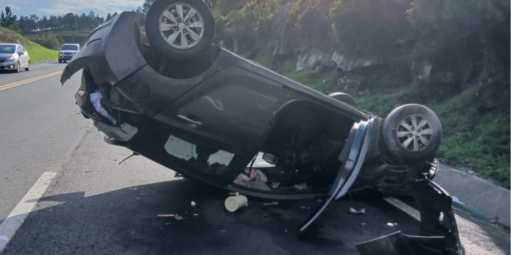 Motorista seguia no sentido Jaguariaíva a Piraí do Sul quando se envolveu no acidente