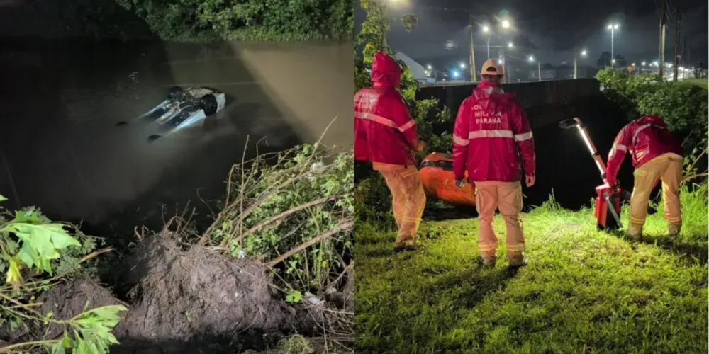 O acidente ocorreu durante a madrugada
