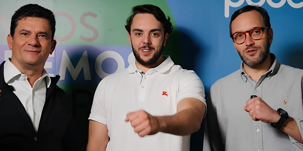 Sergio Moro (PL), Felipe Francischini (Podemos) e Filipe Barros (PL)