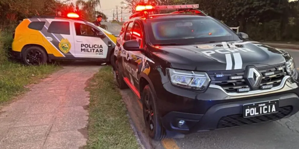 Equipes atendem ocorrência após o achado de corpo em ponte de Araucária