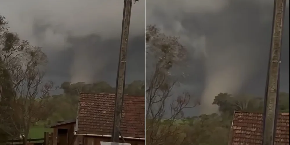 O tornado ocorreu durante a passagem de uma frente fria